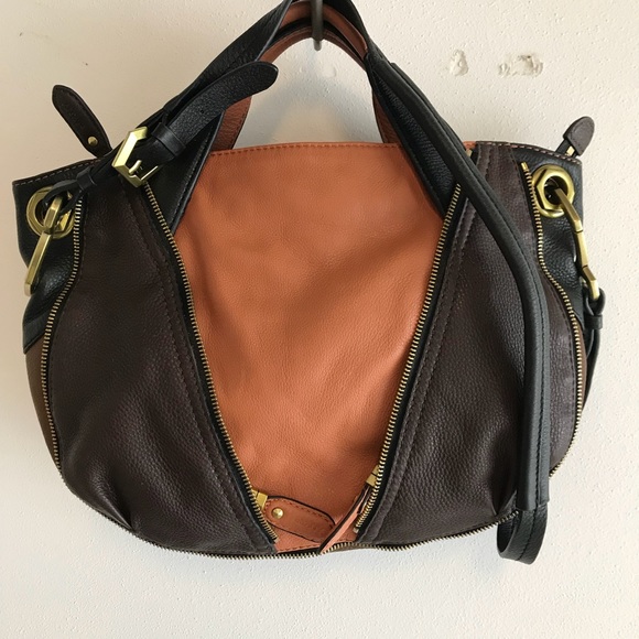 Anthropologie Leather Crossbody Hobo Bag Purse - Picture 4 of 8